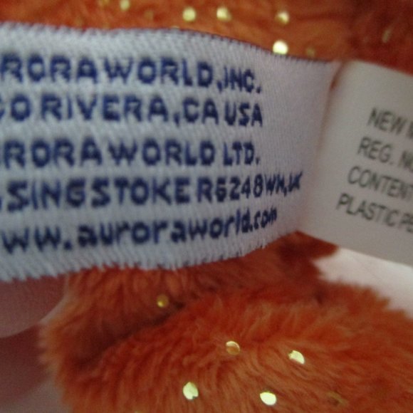 Aurora Orange with Sparkle Pony Beanie Plushy Toy 7.5” - Retired - Picture 12 of 12